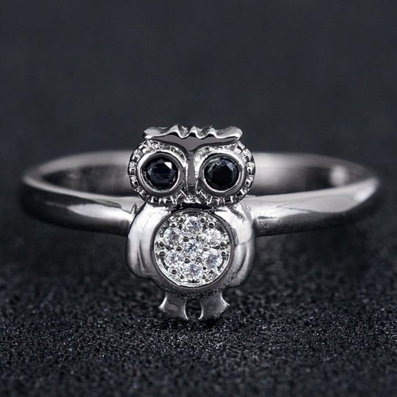 "925 Silver Plated 3A CZ Cute Ring for Men Women, FB16FA1042 - Picture 1 of 6
